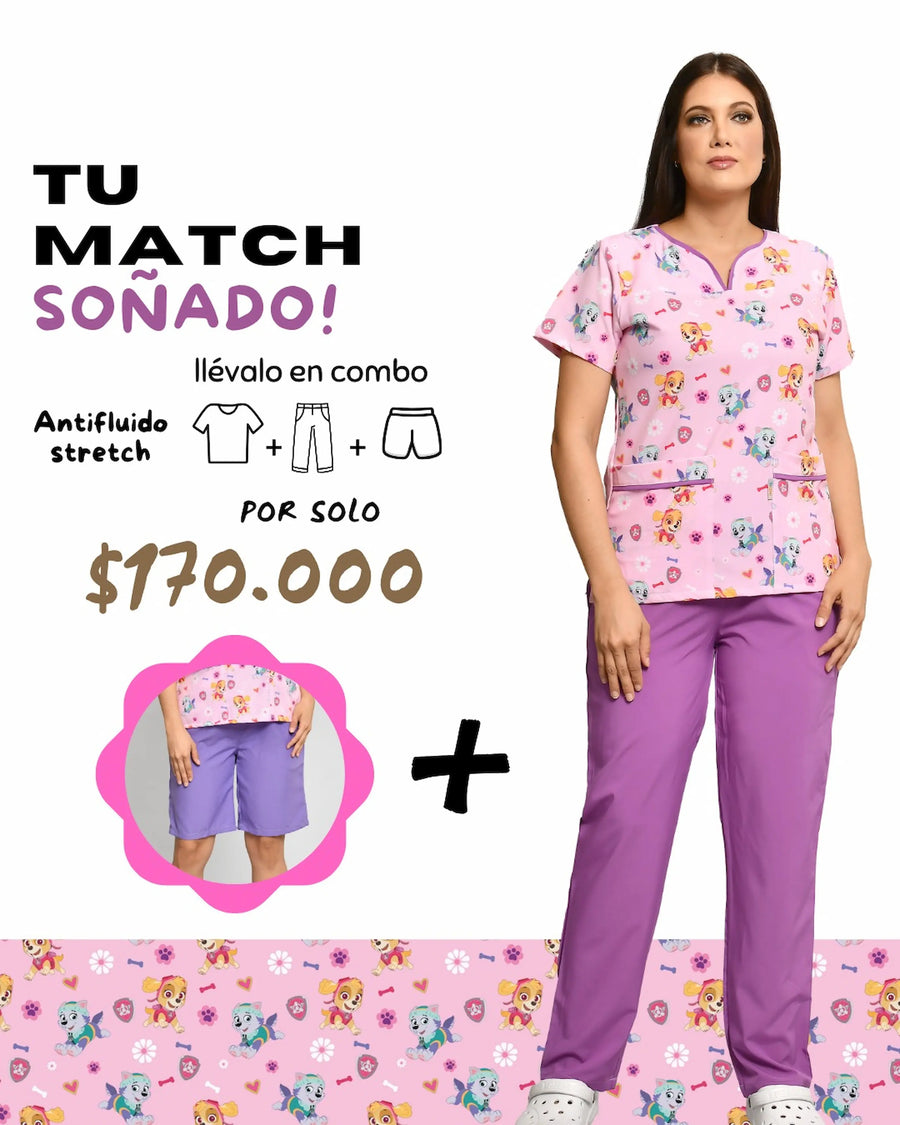Uniforme de niñera Paw Patrol con pantalón + bermuda de dama