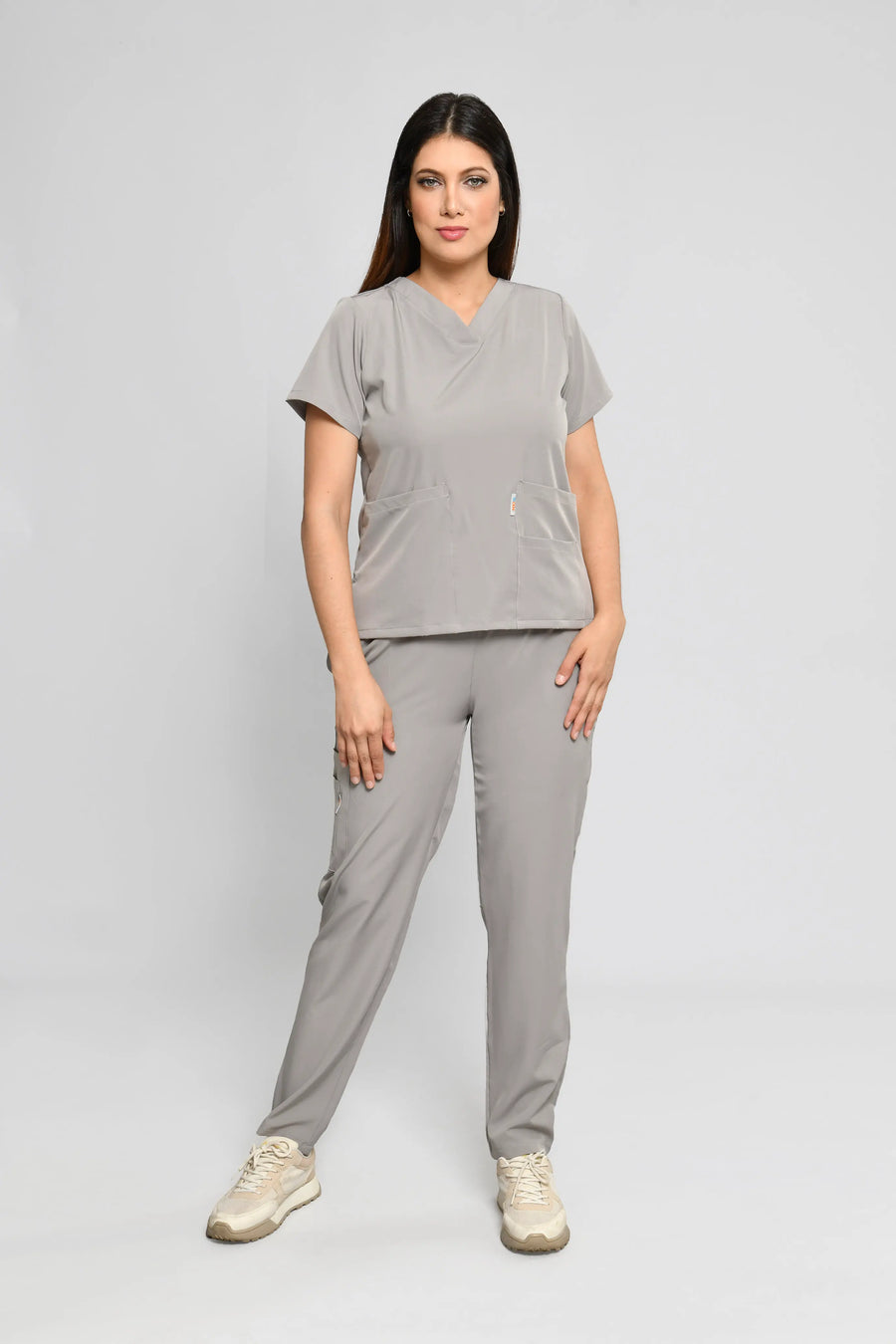 Conjunto antifluido Stretch Dama Gris Claro. Ref E3 - Vista 1