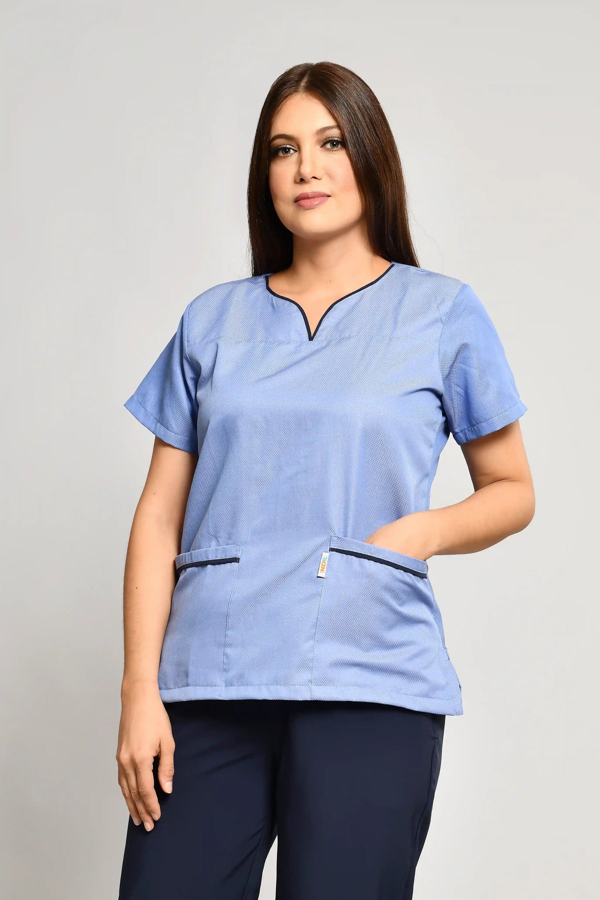 Uniforme Doméstico Popelina Azul Oscuro Conjunto con Pantalon - Vista 2