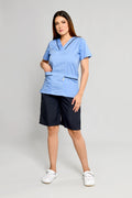 Uniforme Doméstico Dacron Turquesa Conjunto con Bermuda - Vista 1