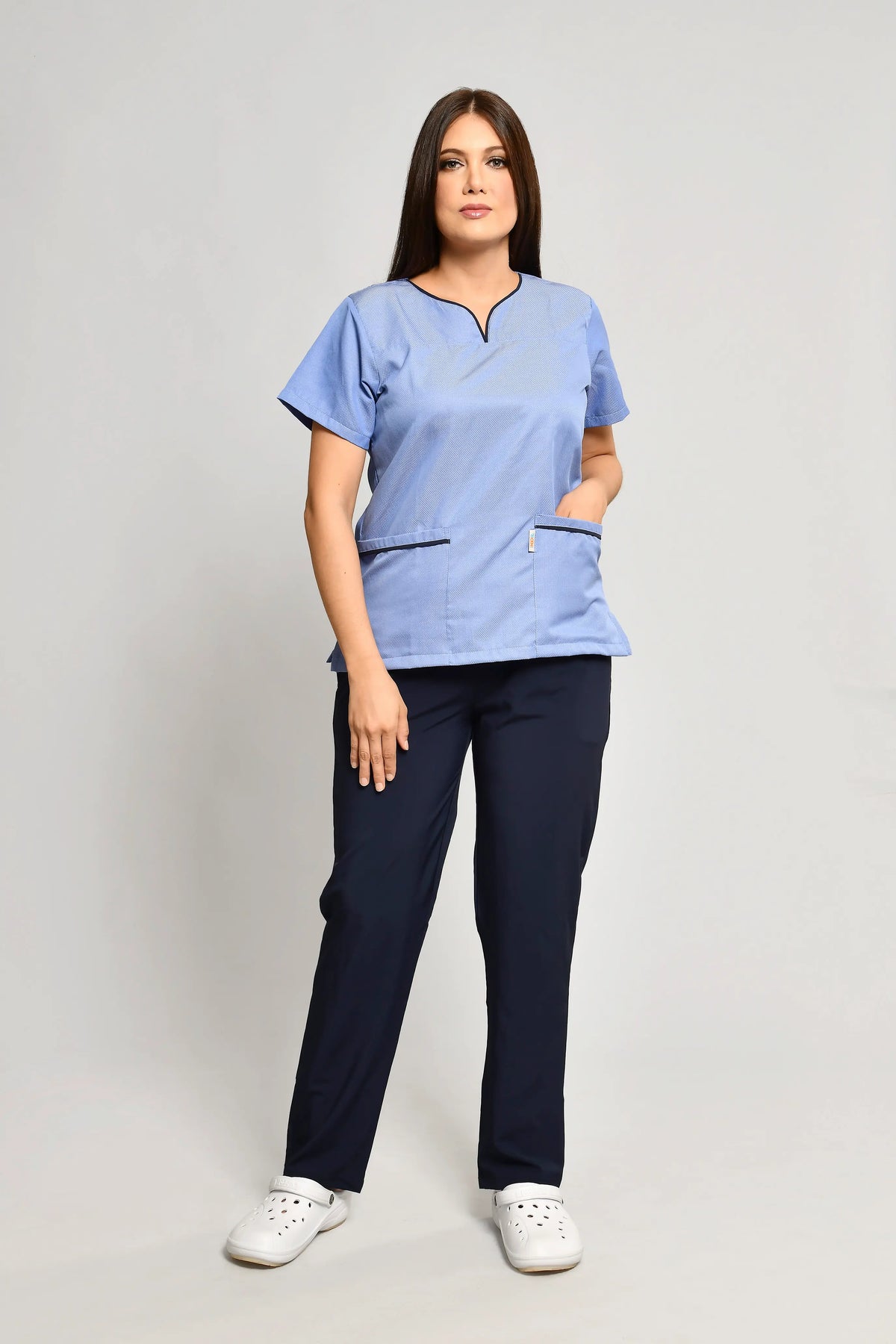 Uniforme Doméstico Popelina Azul Oscuro Conjunto con Pantalon - Vista 1