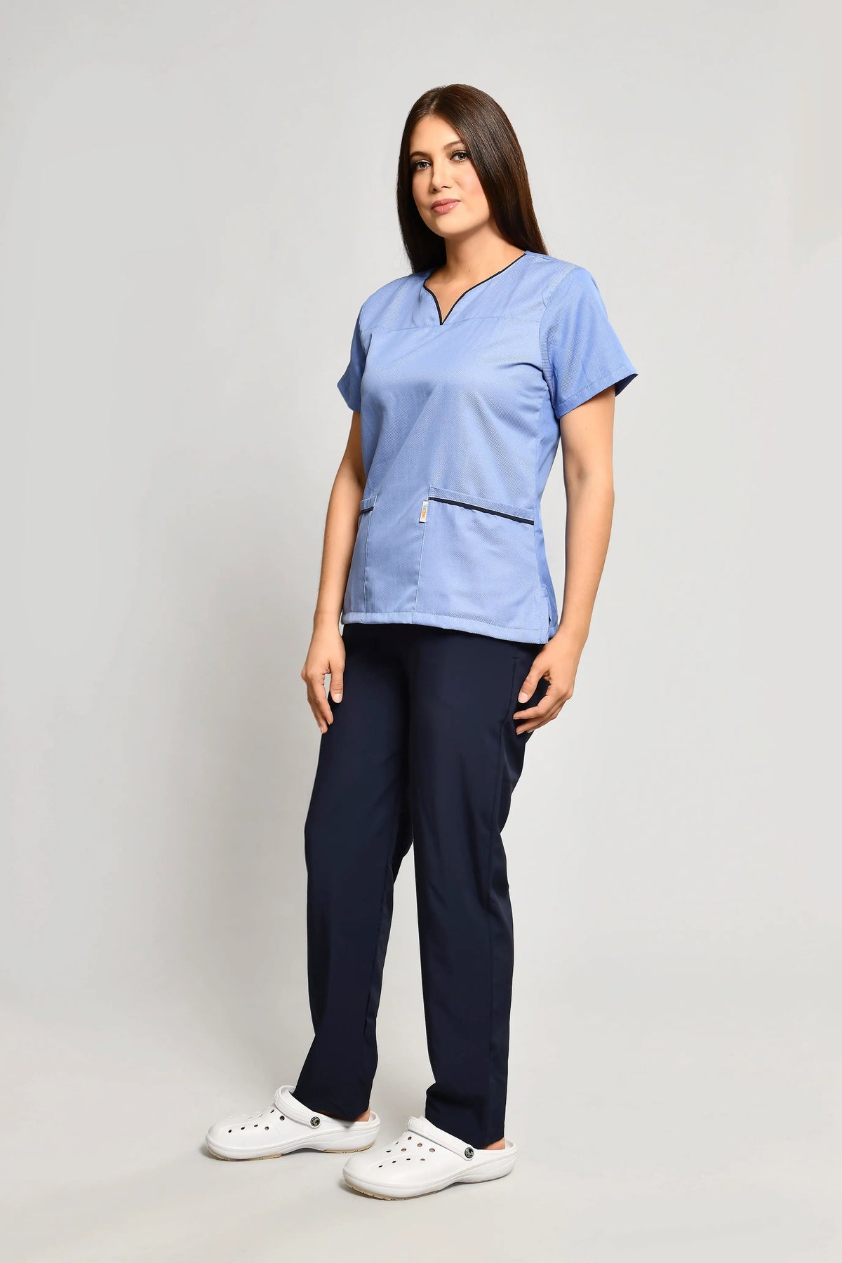 Uniforme Doméstico Popelina Azul Oscuro Conjunto con Pantalon - Vista 3