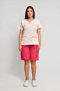 Uniforme Doméstico Popelina Rosado Conjunto con Bermuda - Vista 1
