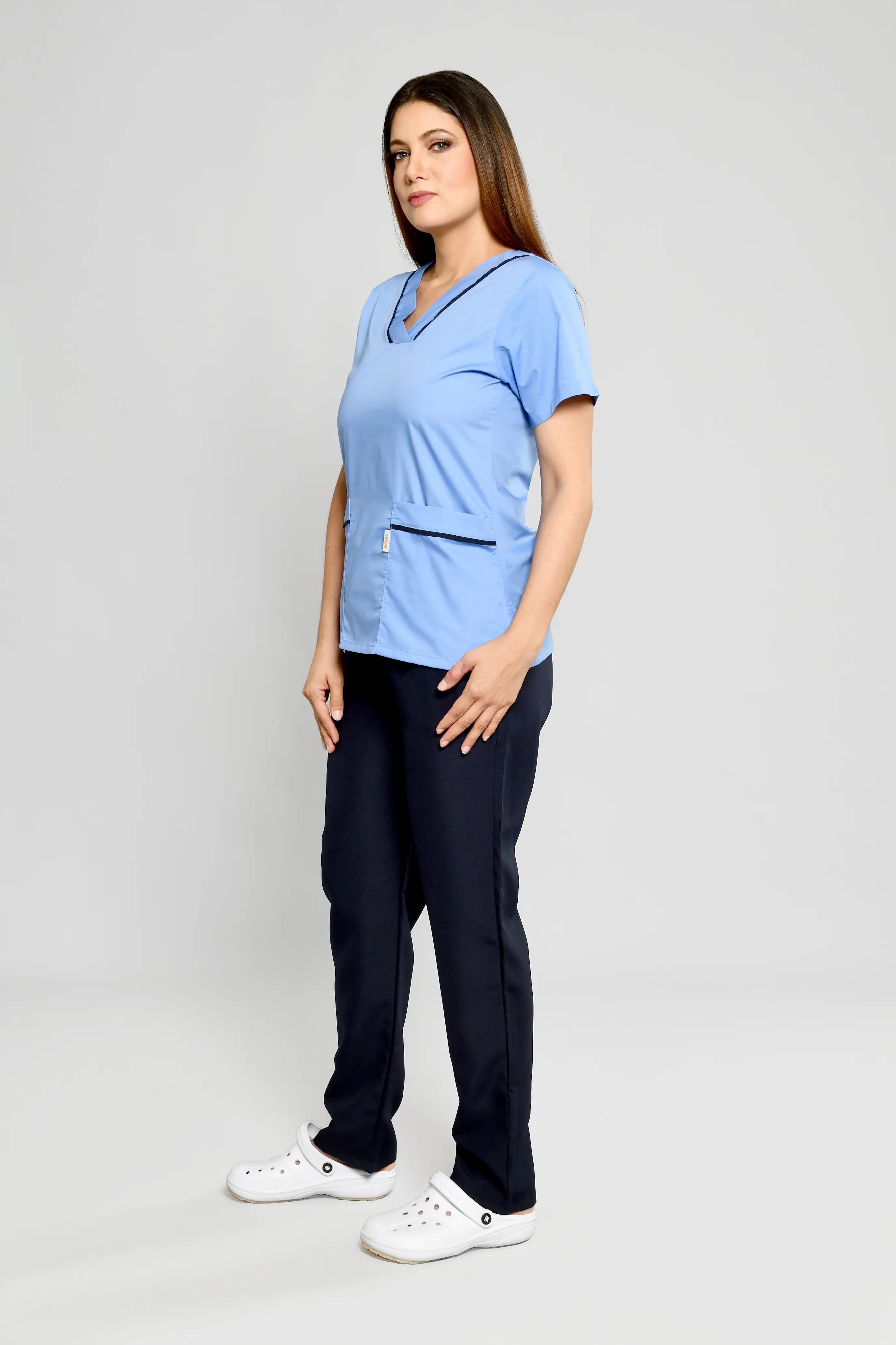 Uniforme Doméstico Dacron Turquesa Conjunto con Pantalon - Vista 3
