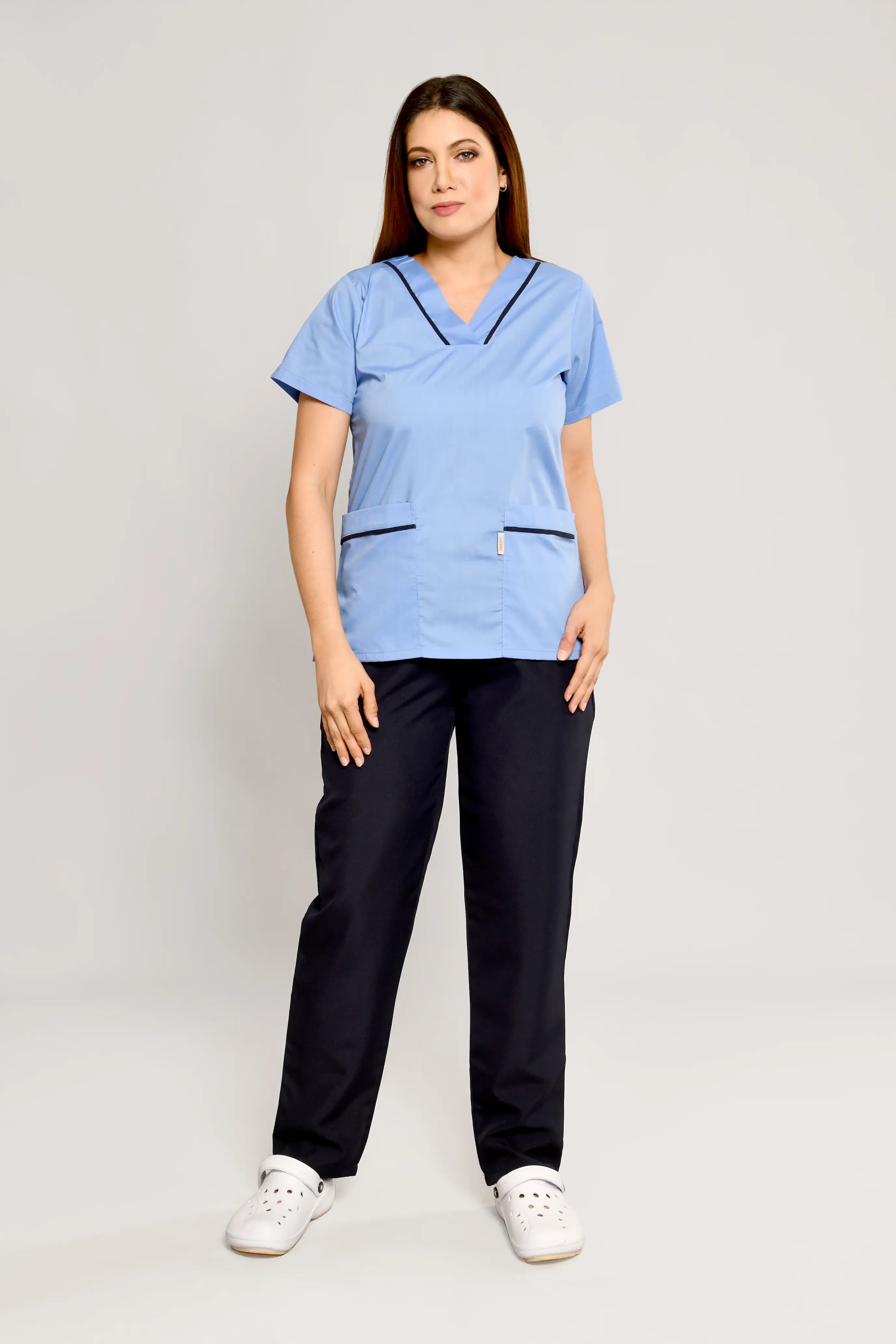 Uniforme Doméstico Dacron Turquesa Conjunto con Pantalon - Vista 1