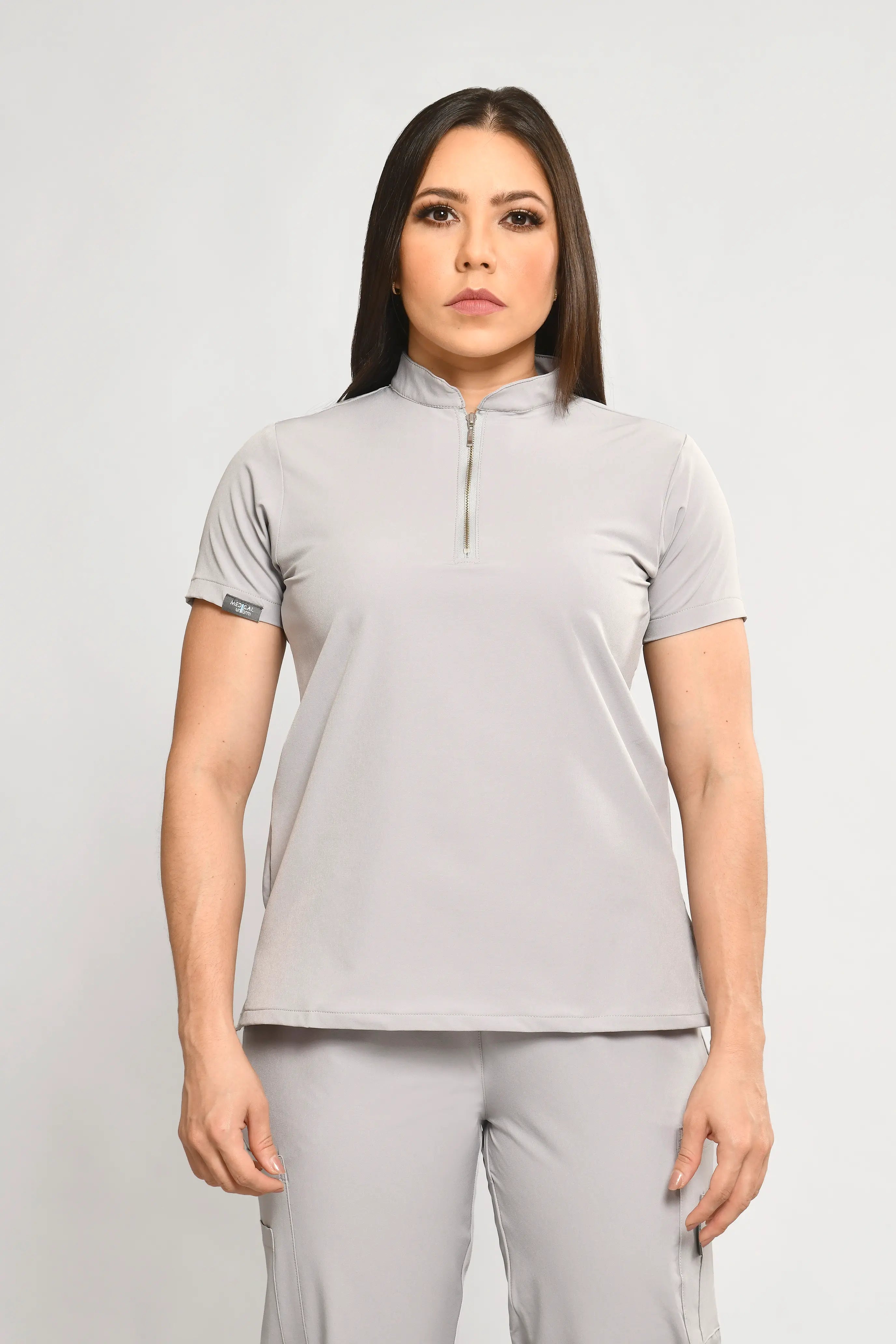 Conjunto Antifluido Stretch Dama Gris Claro. Ref. P1 - Vista 2