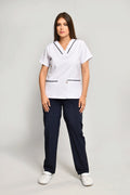 Uniforme Doméstico Oxford Blanca Conjunto con Pantalon - Vista 1