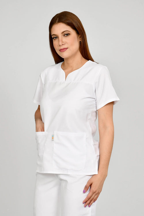Conjunto antifluido Stretch Dama Blanco. Ref E2 - Vista 2