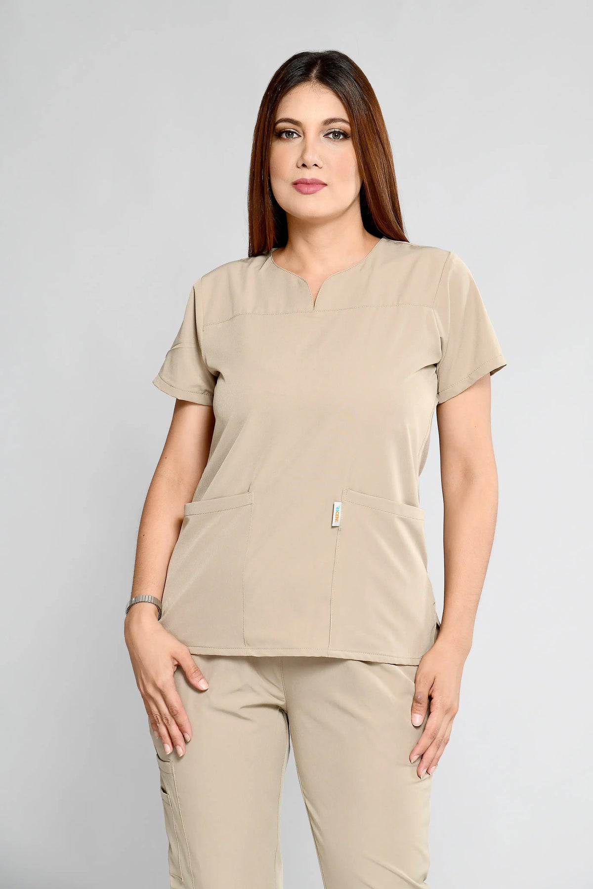 Conjunto antifluido Stretch Dama Beige. Ref E2