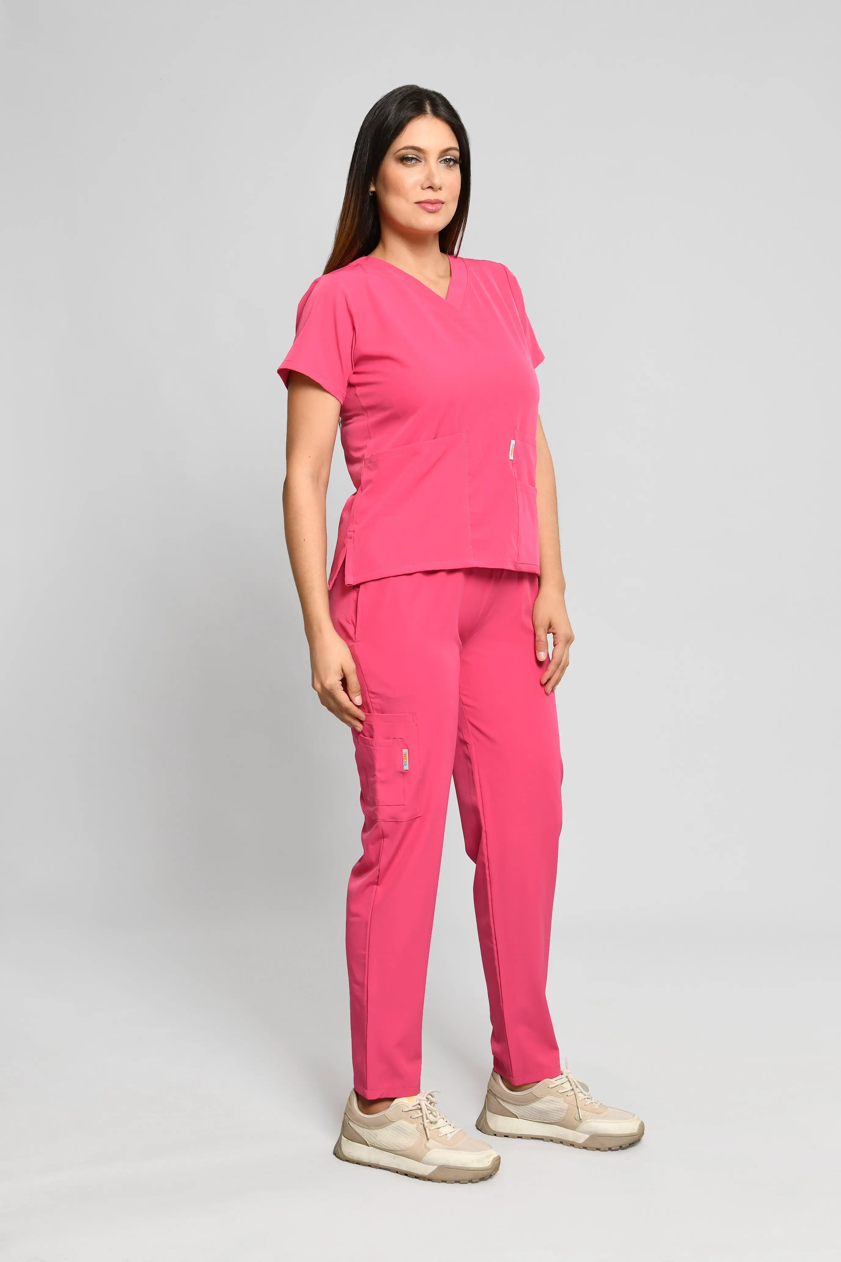 Conjunto antifluido Stretch Dama Fucsia. Ref E3 - Vista 6