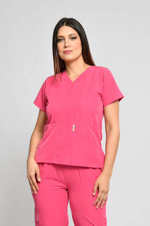 Conjunto antifluido Stretch Dama Fucsia. Ref E3 - Vista 2