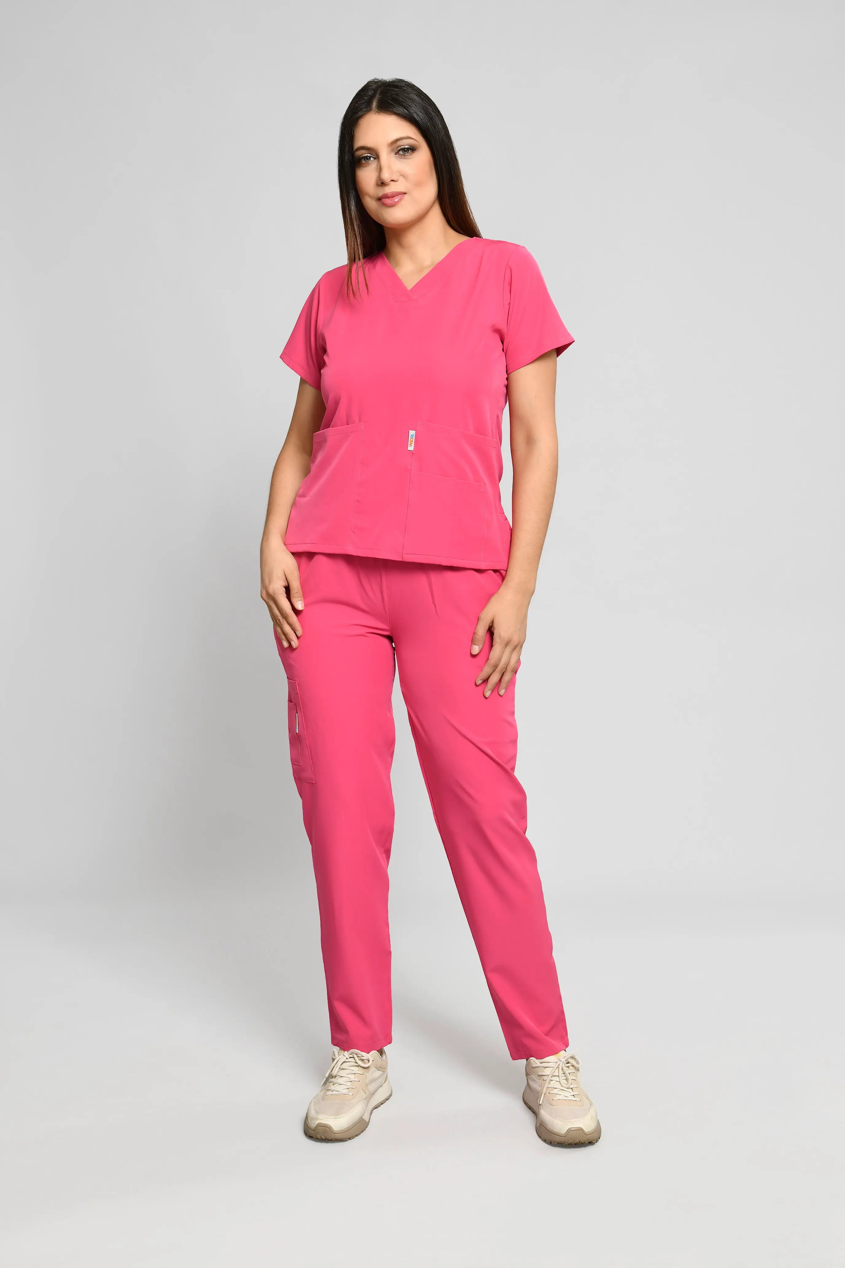 Conjunto antifluido Stretch Dama Fucsia. Ref E3 - Vista 1