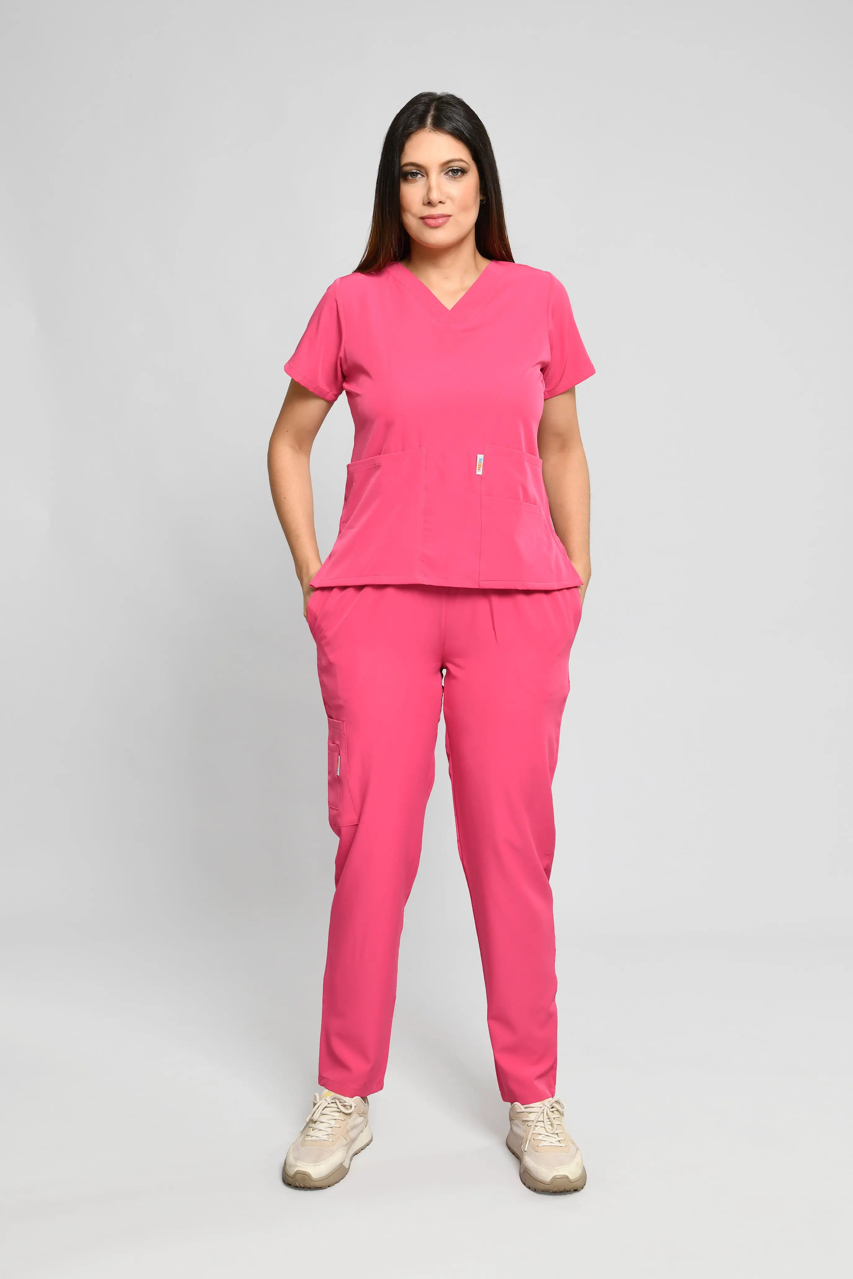 Conjunto antifluido Stretch Dama Fucsia. Ref E3 - Vista 5