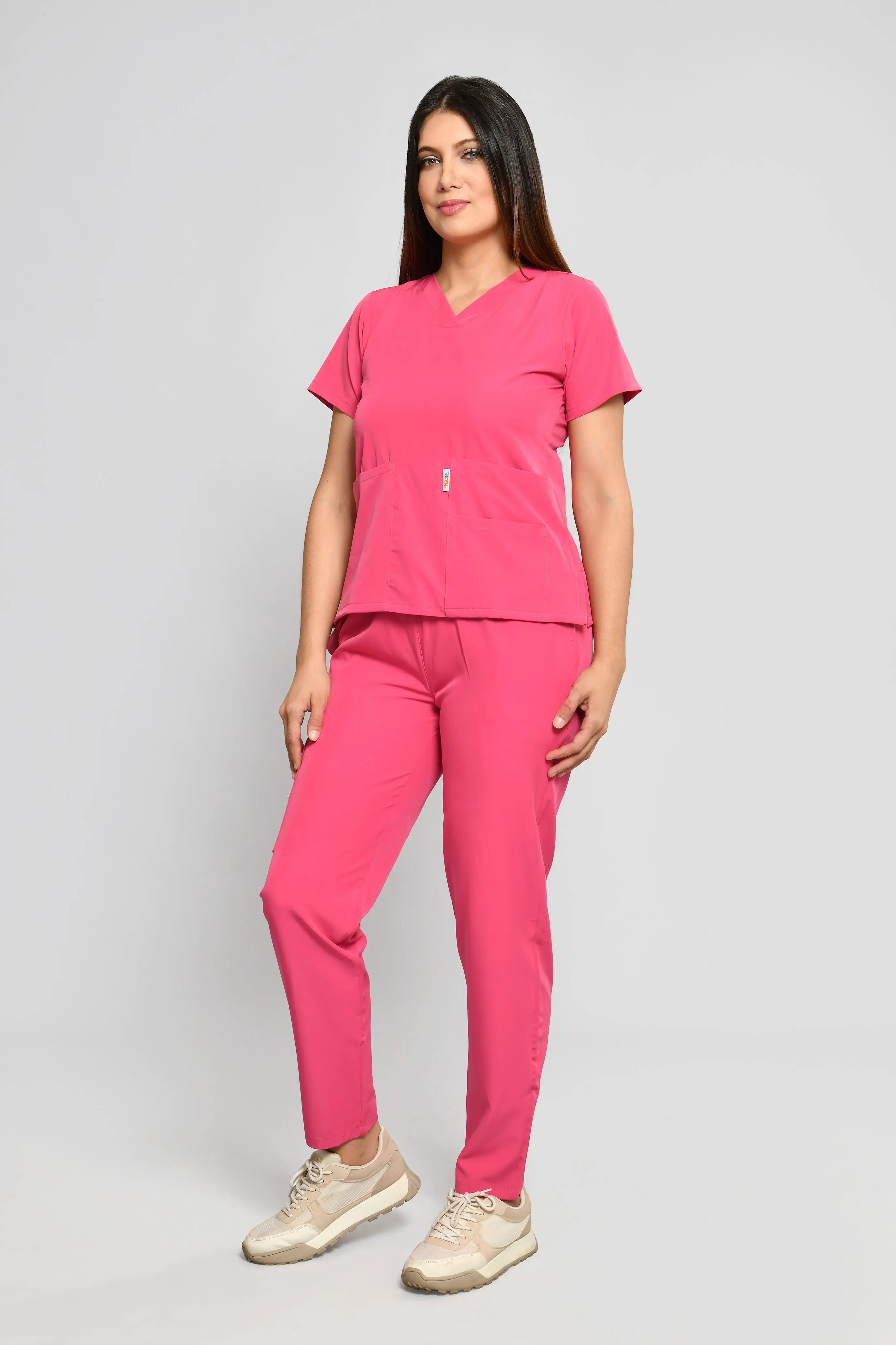 Conjunto antifluido Stretch Dama Fucsia. Ref E3 - Vista 4