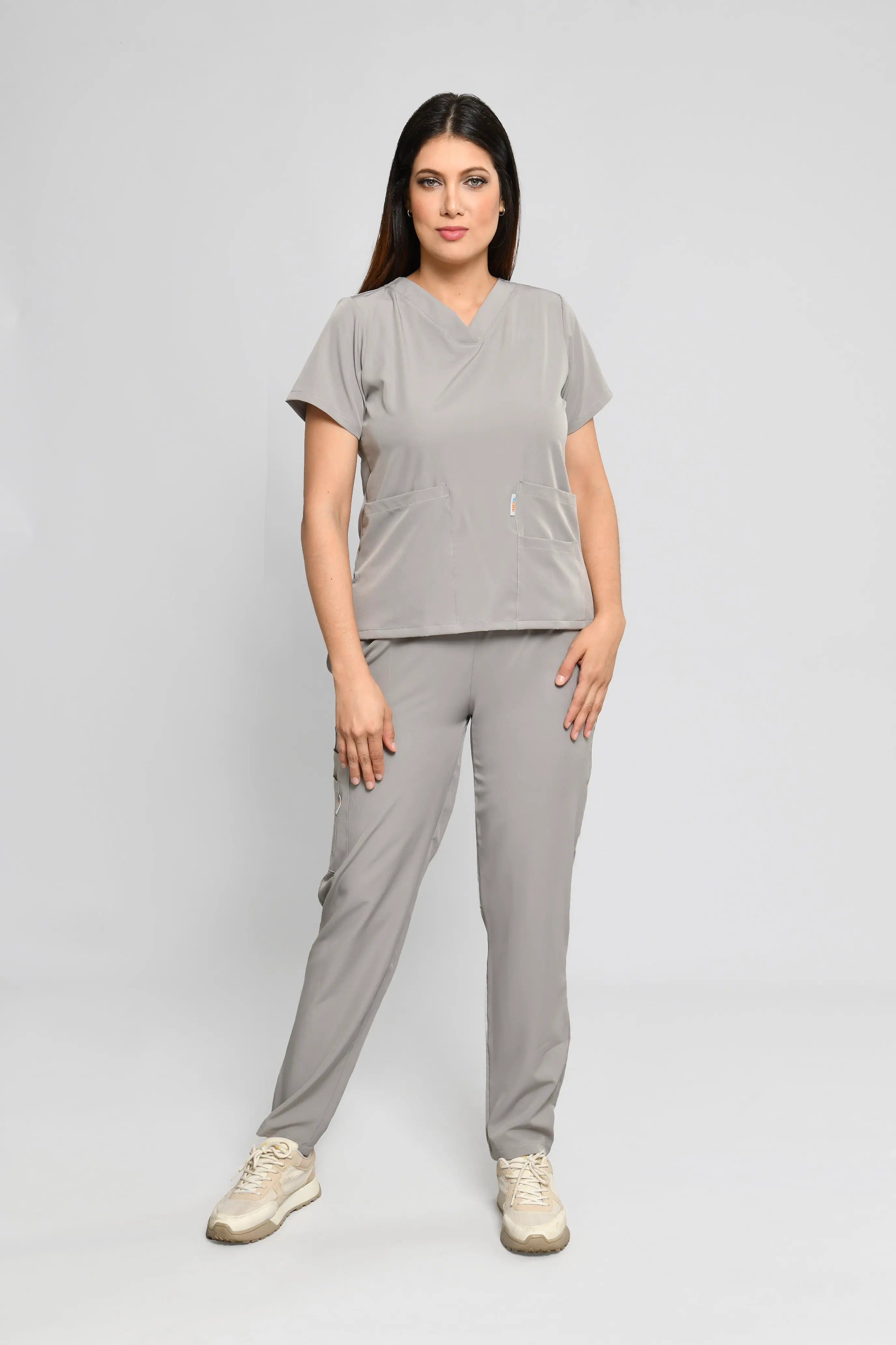 Conjunto antifluido Stretch Dama Gris Claro. Ref E3 - Vista 1