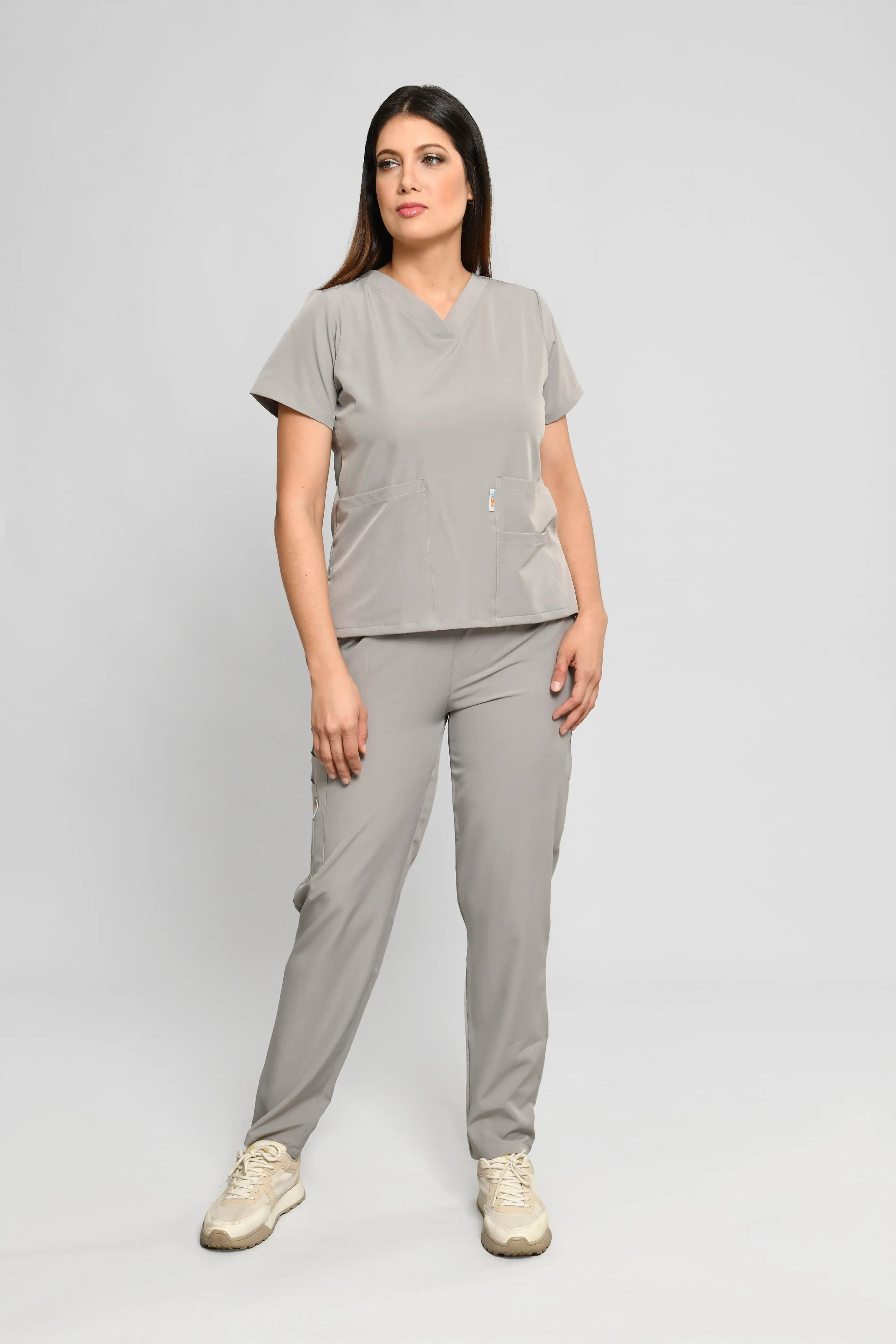 Conjunto antifluido Stretch Dama Gris Claro. Ref E3 - Vista 4