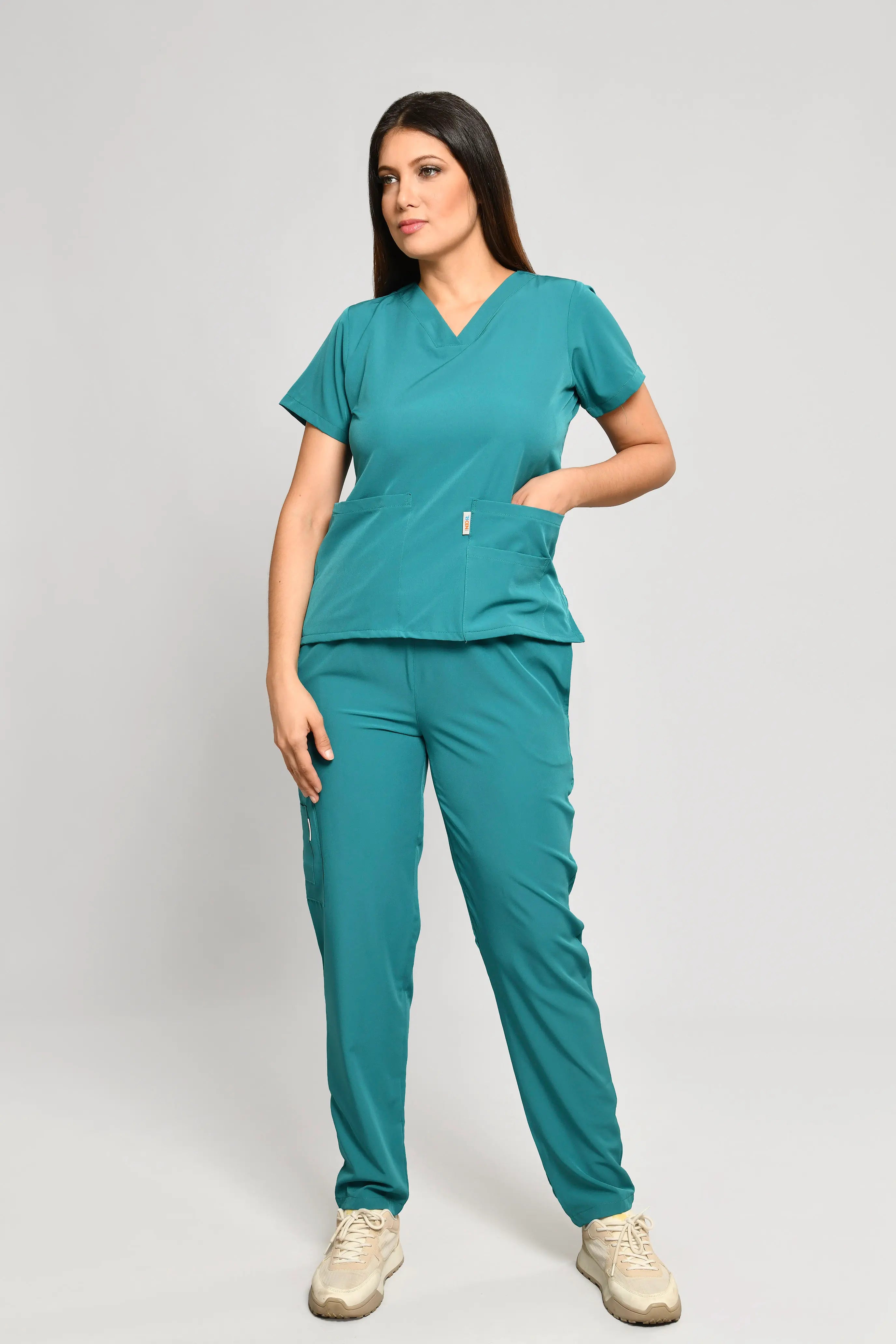 Conjunto antifluido Stretch Dama Verde Jade. Ref E3 - Vista 1