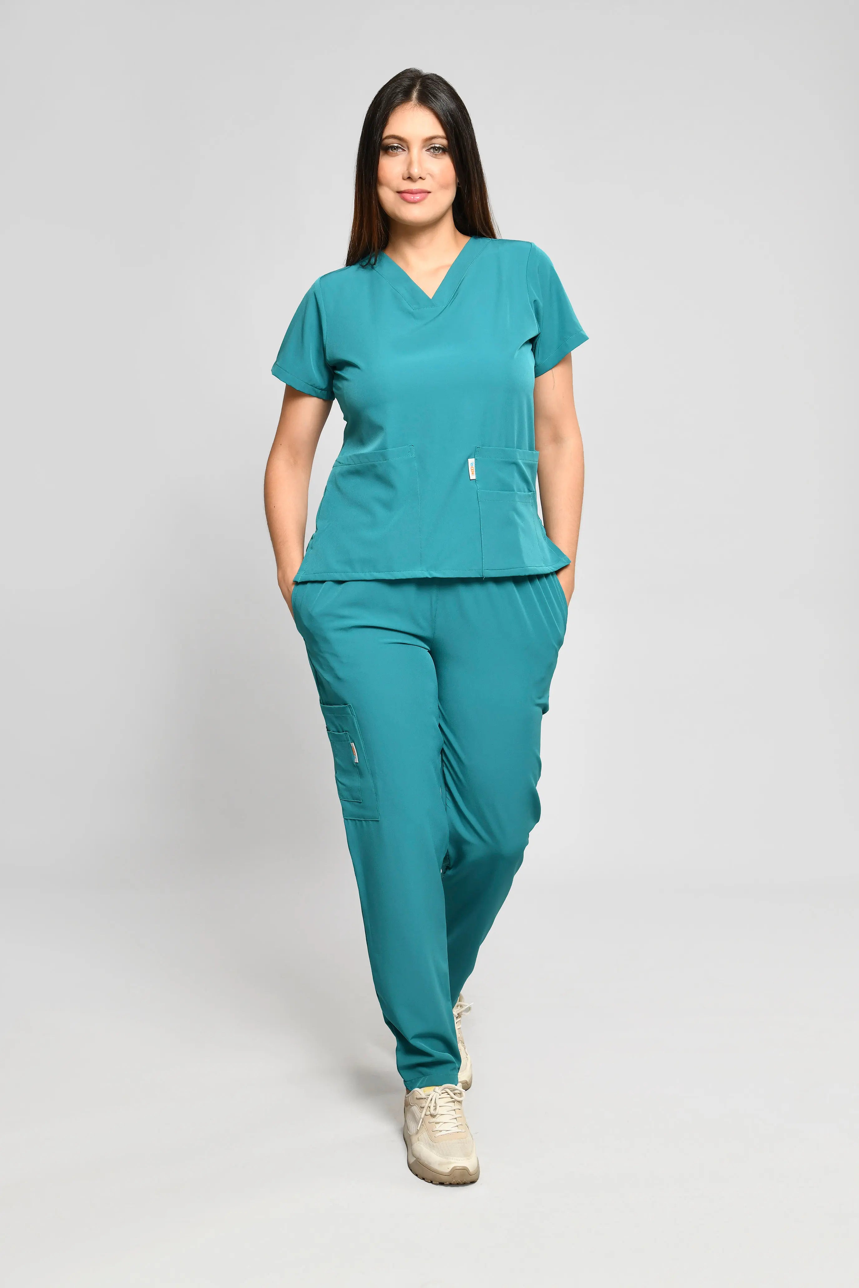 Conjunto antifluido Stretch Dama Verde Jade. Ref E3 - Vista 7