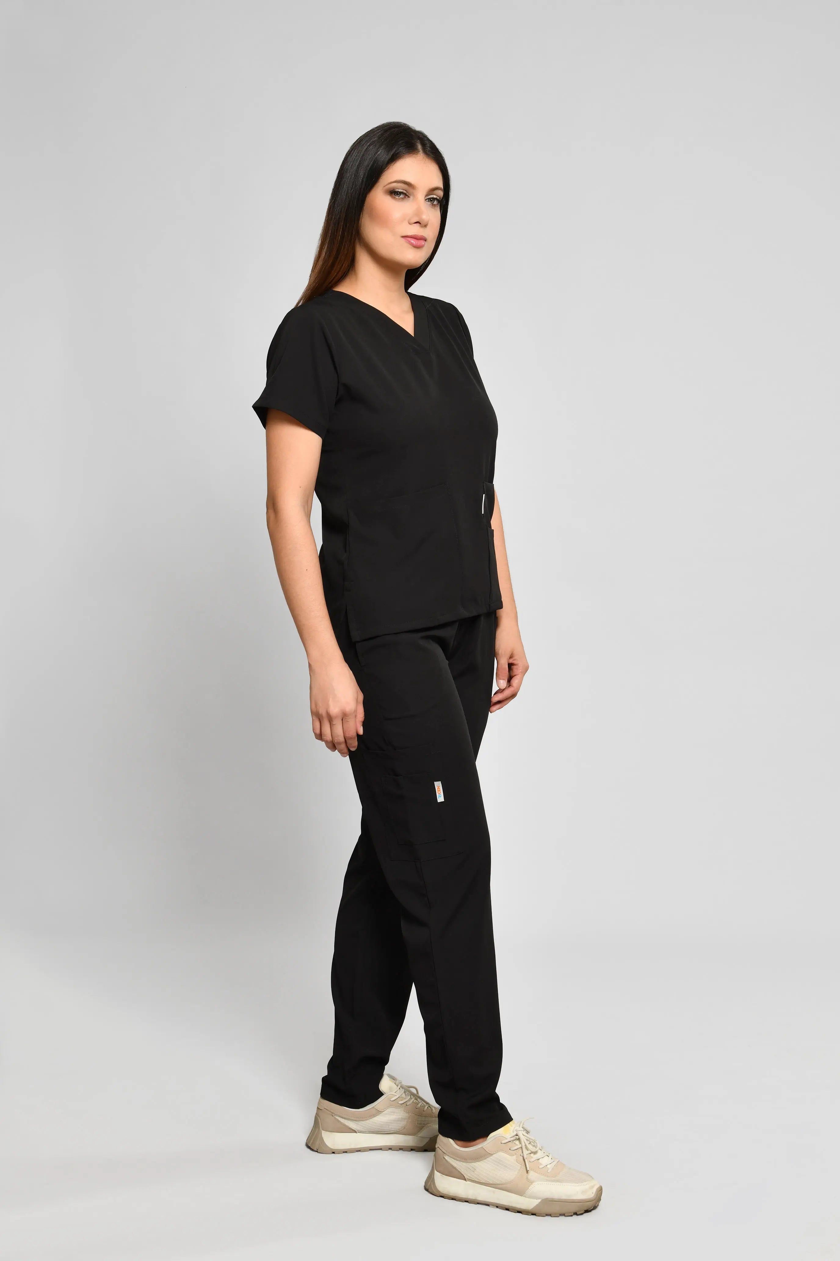 Conjunto antifluido Stretch Dama Negro. Ref E3 - Vista 3