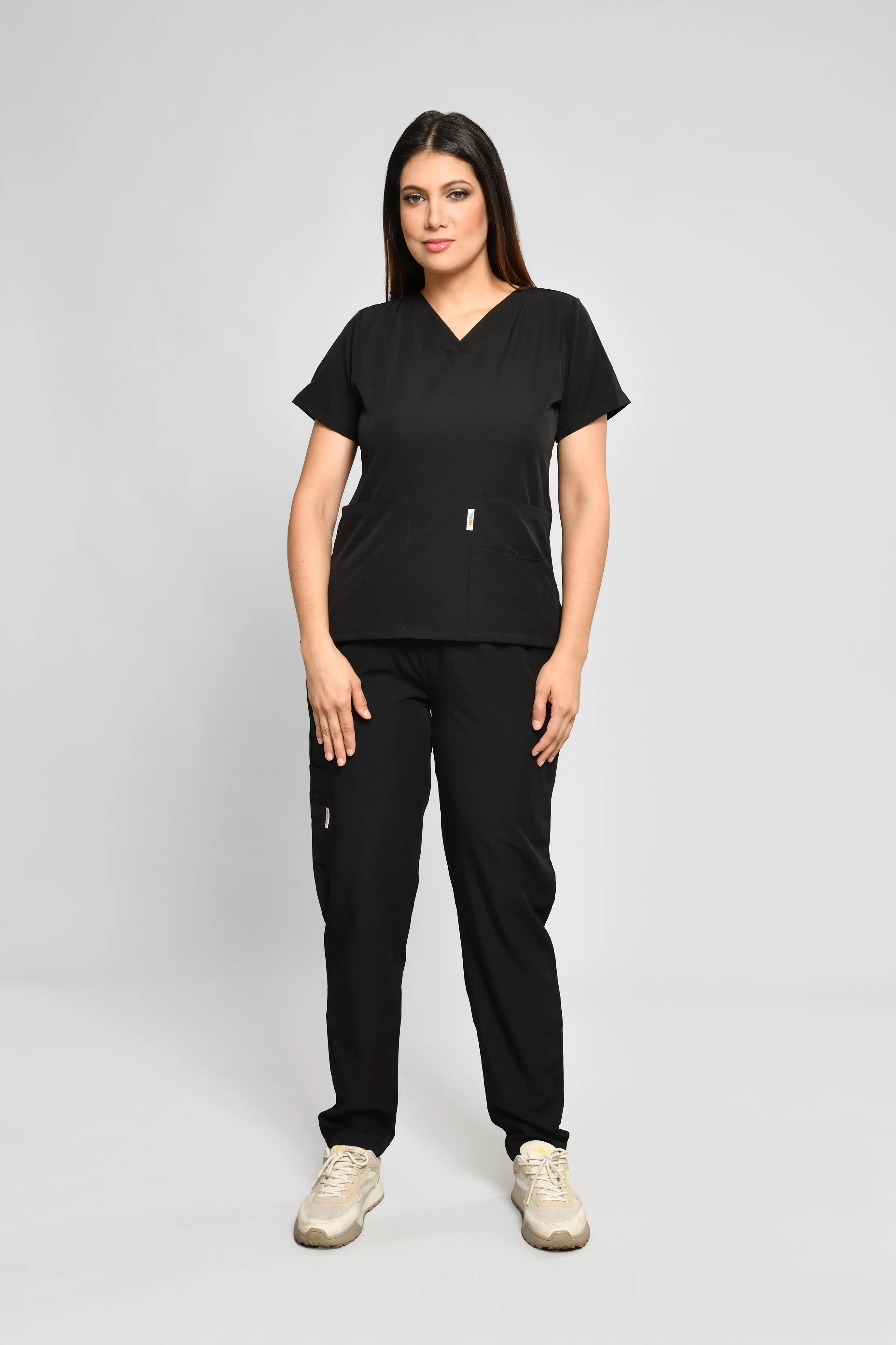 Conjunto antifluido Stretch Dama Negro. Ref E3 - Vista 1
