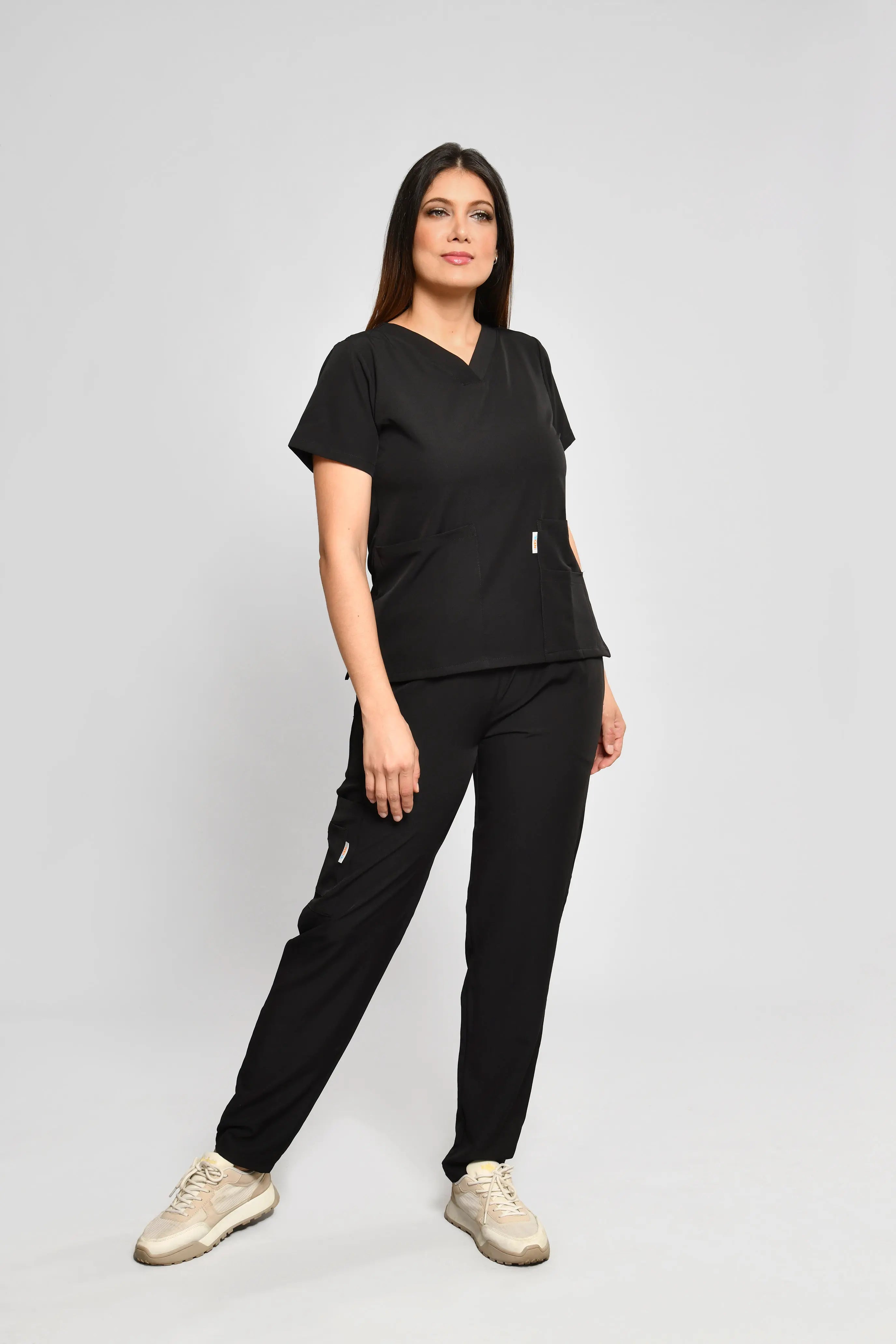 Conjunto antifluido Stretch Dama Negro. Ref E3 - Vista 6