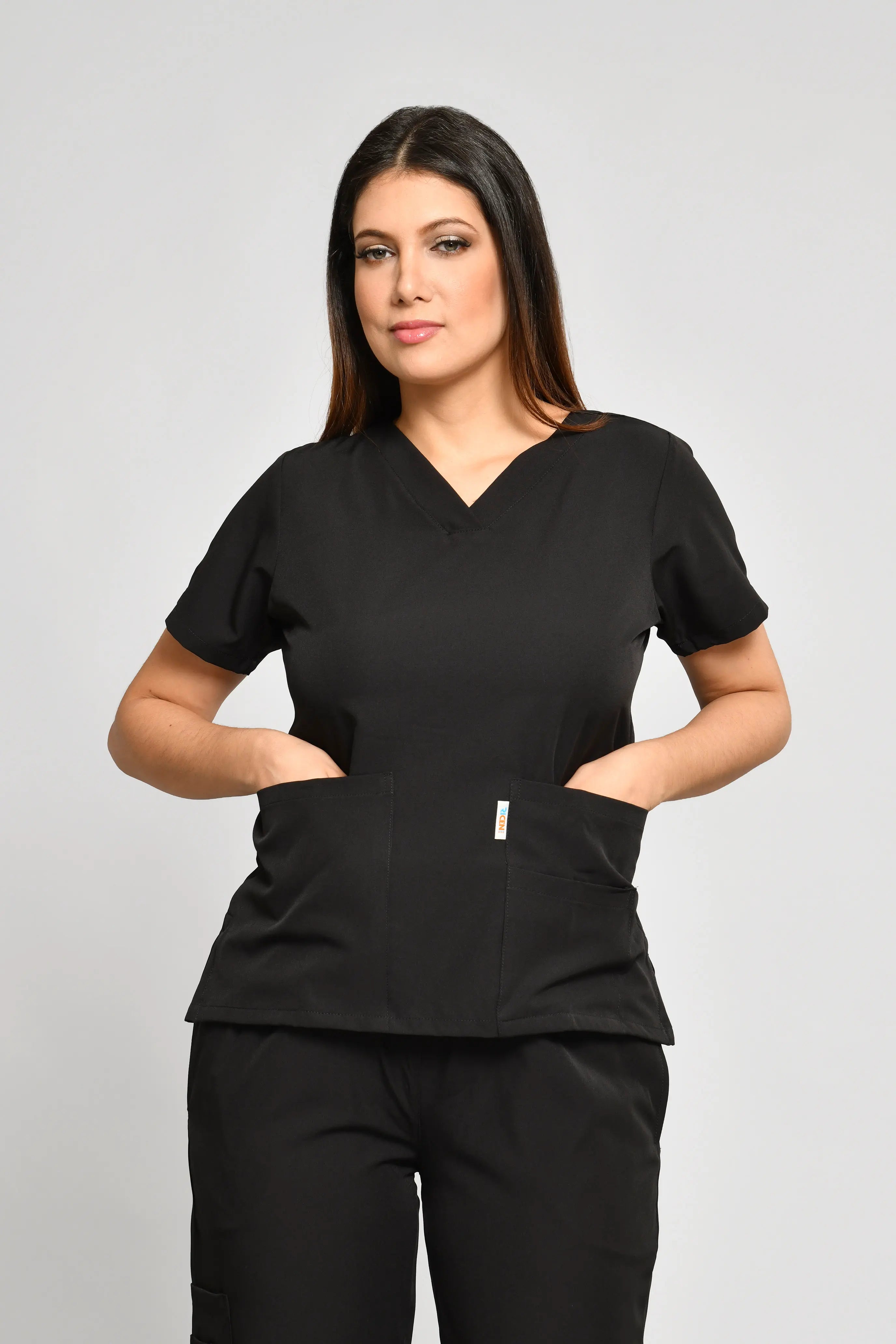 Conjunto antifluido Stretch Dama Negro. Ref E3 - Vista 2