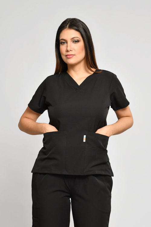 Conjunto antifluido Stretch Dama Negro. Ref E3 - Vista 2