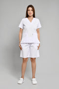 Uniforme Doméstico Oxford Blanco Conjunto con Bermuda - Vista 1