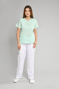 Uniforme Doméstico Popelina Verde Claro Conjunto con Pantalon - Vista 1