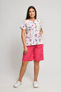 Uniforme de Niñera Stretch Estampado Bluey Conjunto con Bermuda - Vista 1