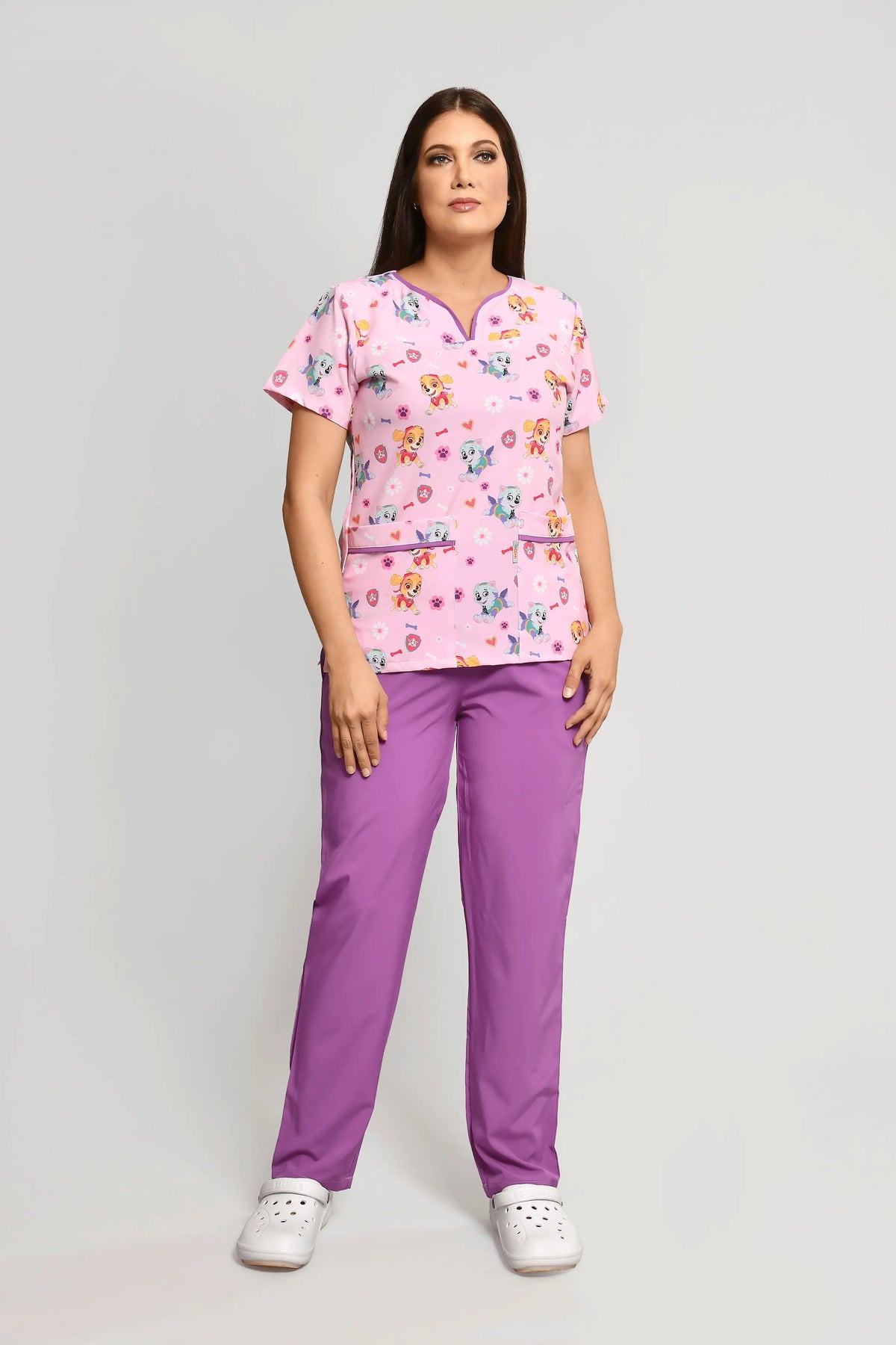 Uniforme de Niñera Strech Estampado Paw Patrol Conjunto con Pantalon