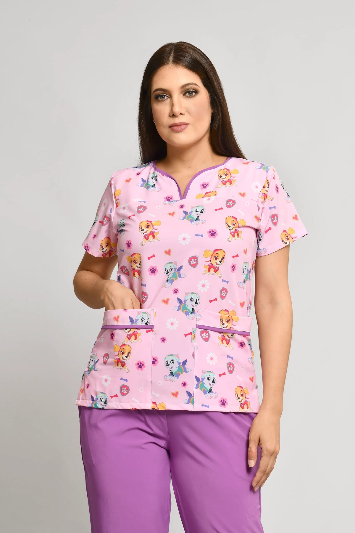 Uniforme de Niñera Strech Estampado Paw Patrol Conjunto con Pantalon